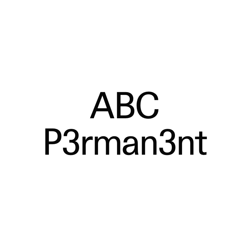 ABC P3rman3nt specimen