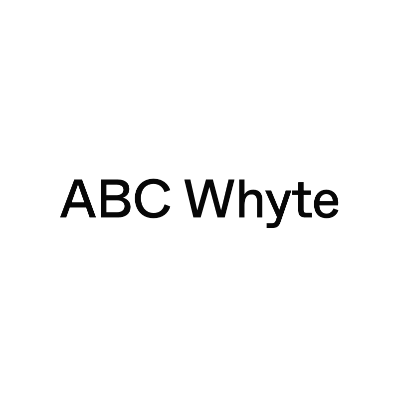 ABC Whyte specimen